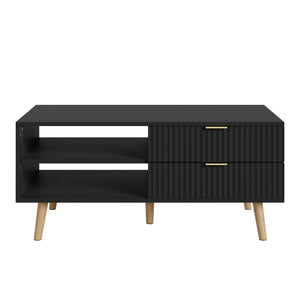 Mesa de centro Nand con 2 cajones [en.casa]