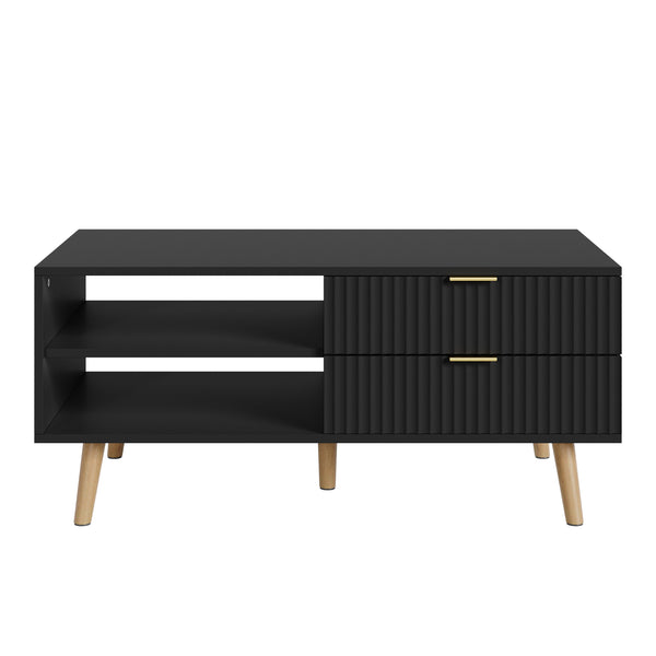 Mesa de centro Nand con 2 cajones [en.casa]