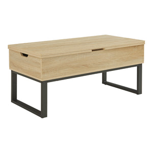 Mesa de centro Rauli con tablero elevable y espacio de almacenamiento 100x50x47 cm [en.casa]