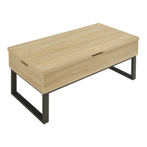 Mesa de centro Rauli con tablero elevable y espacio de almacenamiento 100x50x47 cm [en.casa]