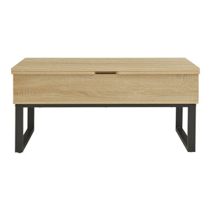 Mesa de centro Rauli con tablero elevable y espacio de almacenamiento 100x50x47 cm [en.casa]