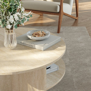 Mesa de centro Reykhon Ø80x41 cm [en.casa]