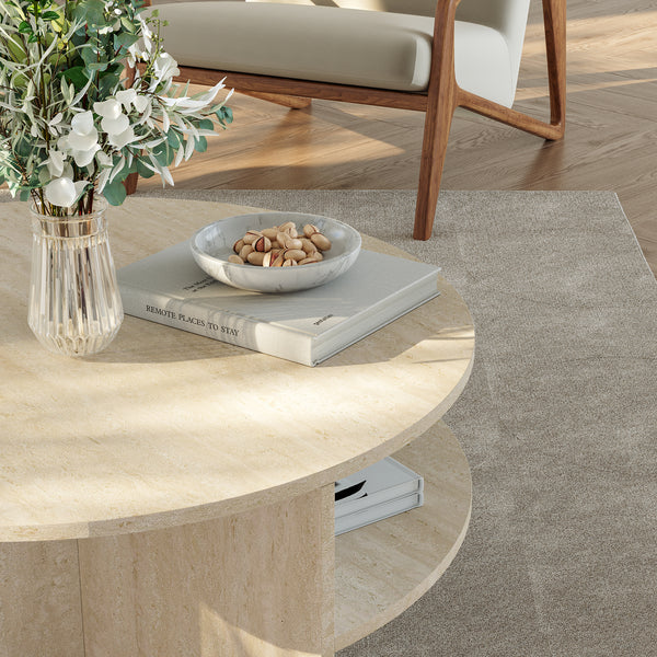 Mesa de centro Reykhon Ø80x41 cm [en.casa]