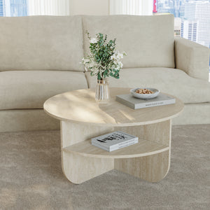 Mesa de centro Reykhon Ø80x41 cm [en.casa]