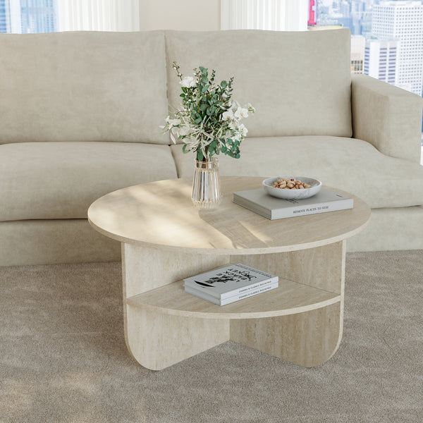 Mesa de centro Reykhon Ø80x41 cm [en.casa]