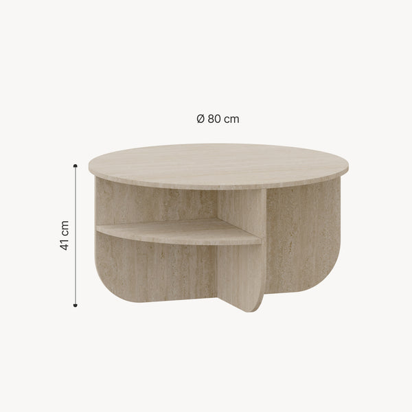 Mesa de centro Reykhon Ø80x41 cm [en.casa]