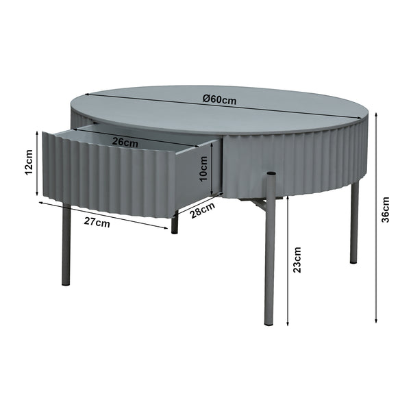 Mesa de centro Rill con cajón [en.casa]