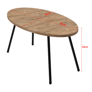 Mesa de centro Skærbæk 43 x 90 x 50 cm en varios colores [en.casa]