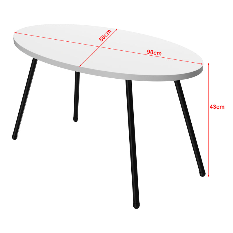 Esquema acotado Mesa de centro Skærbæk 43 x 90 x 50 cm en varios colores [en.casa]