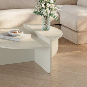 Mesa de centro Tondesdaslo con tablero doble 90x90x35 cm [en.casa]