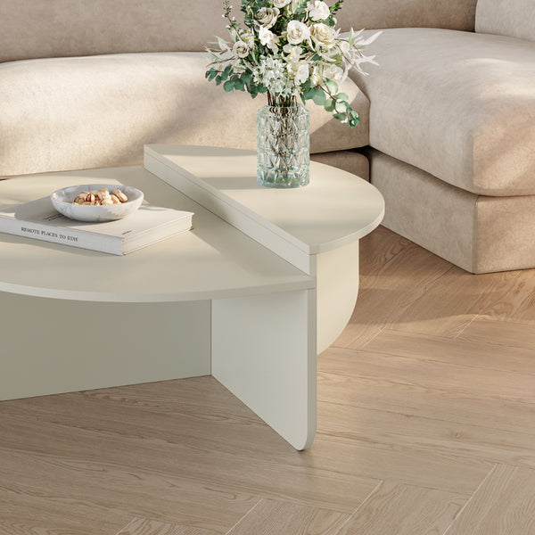 Mesa de centro Tondesdaslo con tablero doble 90x90x35 cm [en.casa]