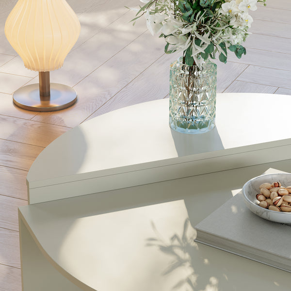 Mesa de centro Tondesdaslo con tablero doble 90x90x35 cm [en.casa]