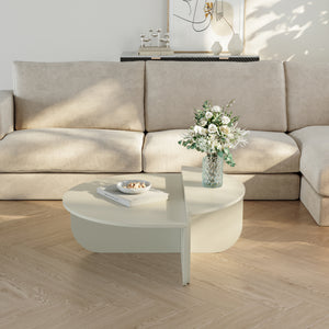Mesa de centro Tondesdaslo con tablero doble 90x90x35 cm [en.casa]