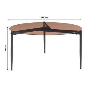 Mesa de centro Ulökantaa Ø80x40 cm [en.casa]
