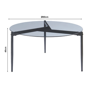 Mesa de centro Ulökantaa Ø80x40 cm [en.casa]