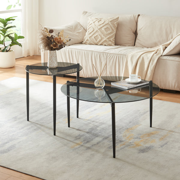 Mesa de centro Ulökantaa Ø80x40 cm [en.casa]