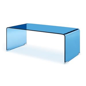 Mesa de centro Väsas rectangular vidrio templado 90x45x35cm [en.casa]