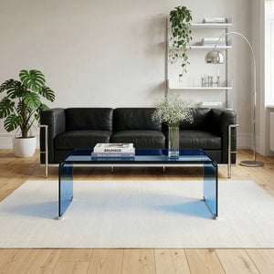 Mesa de centro Väsas rectangular vidrio templado 90x45x35cm [en.casa]