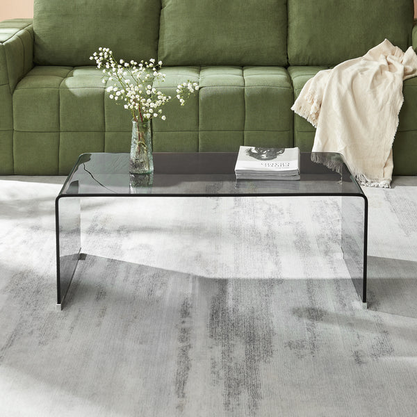 Mesa de centro Väsas rectangular vidrio templado 90x45x35cm [en.casa]