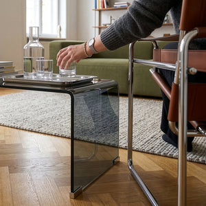 Mesa de centro Väsas rectangular vidrio templado 90x45x35cm [en.casa]