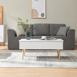 Mesa de centro con espacio de almacenamiento Flesen [en.casa]
