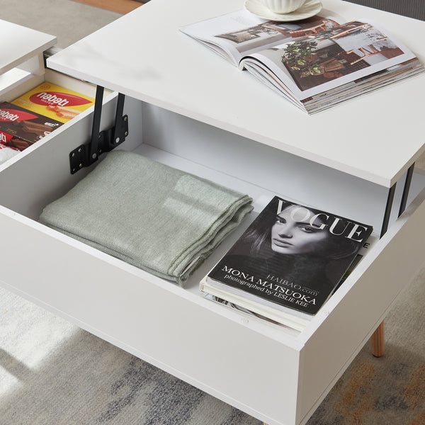 Mesa de centro con espacio de almacenamiento Flesen [en.casa]