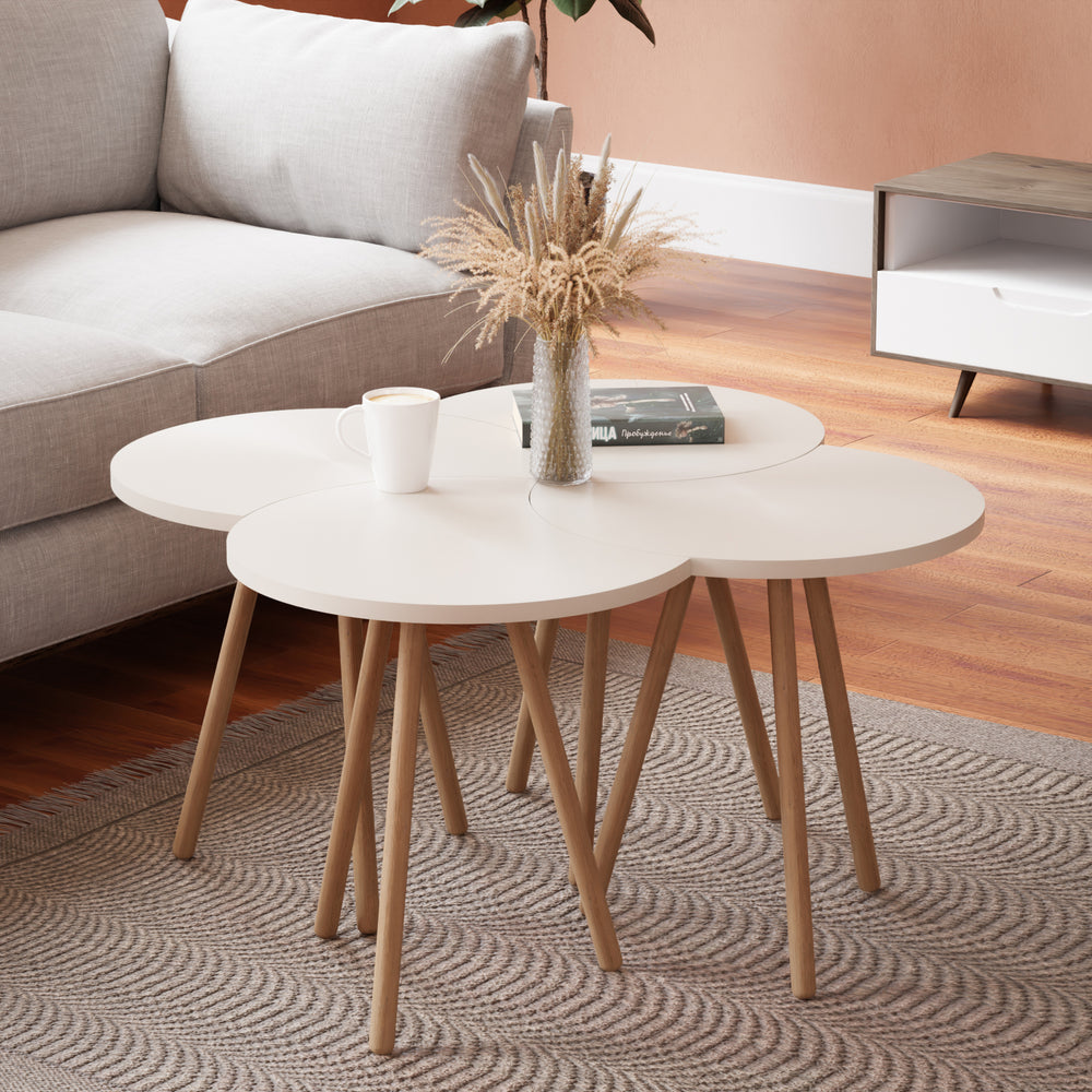 Mesa de centro Højer en set de 4 48 x 45 x 32 cm varios colores [en.casa] - premiumXL