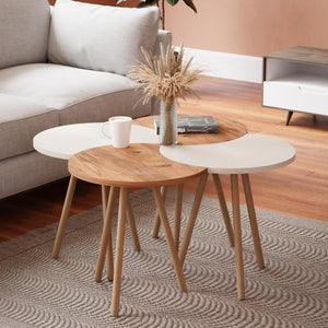 Mesa de centro Højer en set de 4 48 x 45 x 32 cm varios colores [en.casa] - premiumXL