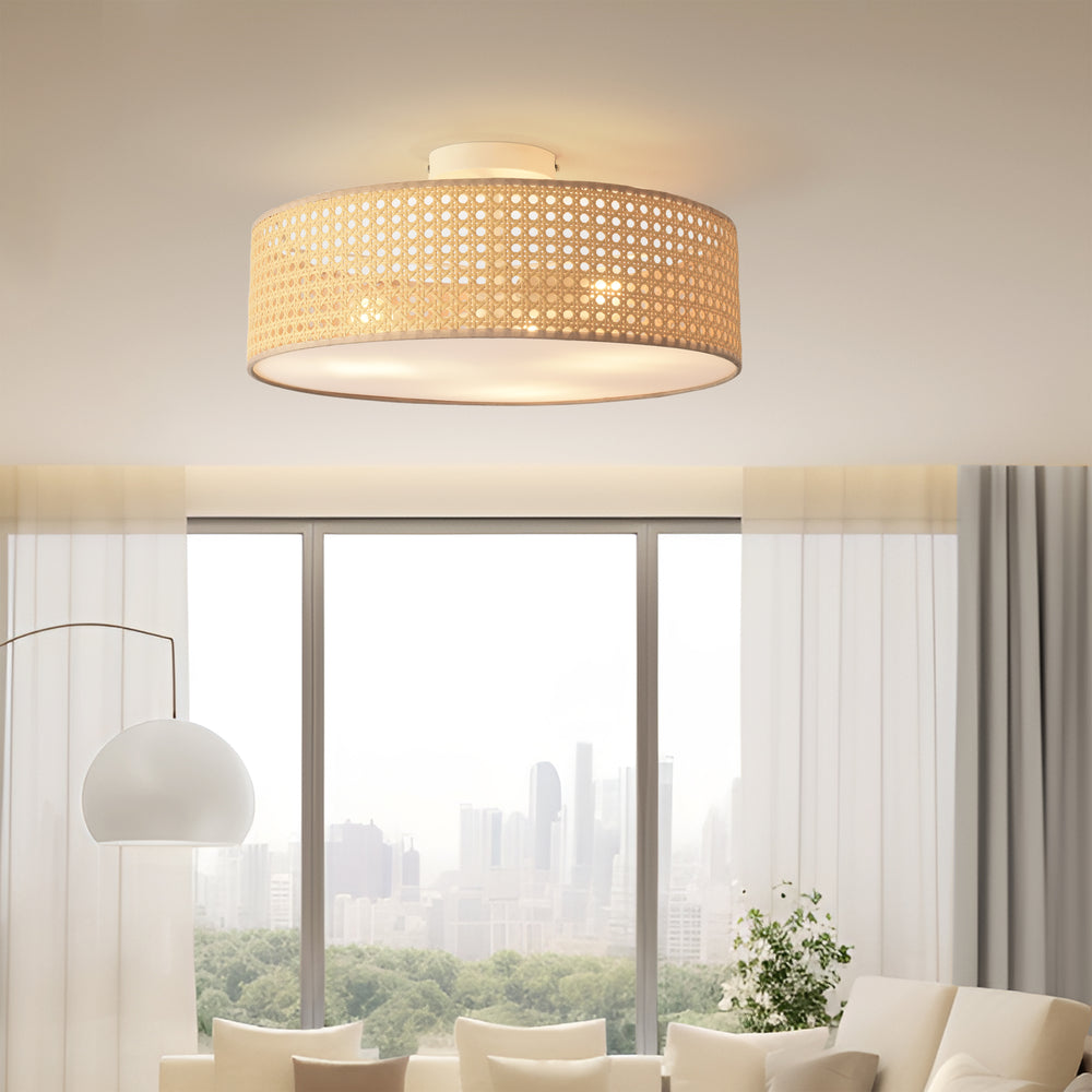 Lámpara de techo Ascot aspecto ratán [lux.pro] - premiumXL