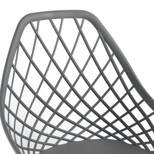 Set de 2 sillas de comedor Varsovia de plástico con aspecto de haya en.casa