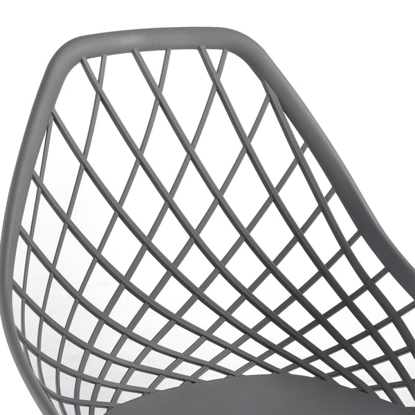 Set de 2 sillas de comedor Varsovia de plástico con aspecto de haya en.casa