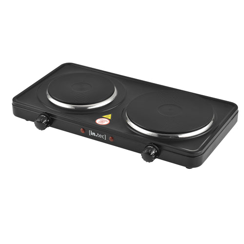Placa eléctrica de hierro fundido negra [in.tec] - premiumXL