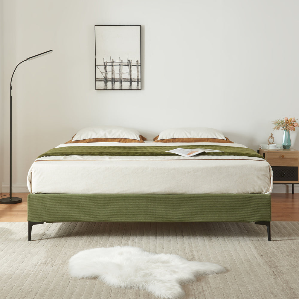Cama doble Lilla con colchón [en.casa]