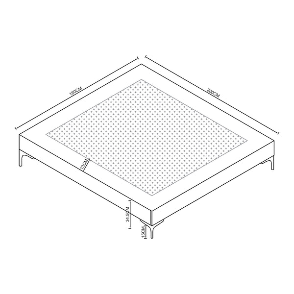 Cama doble Lilla con colchón [en.casa]