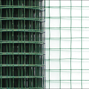 Malla de alambre (4 esquinas) (1m x 5m) (verde) Malla soldada Alambre para voladeras Malla de alambre para cercas [pro.tec]