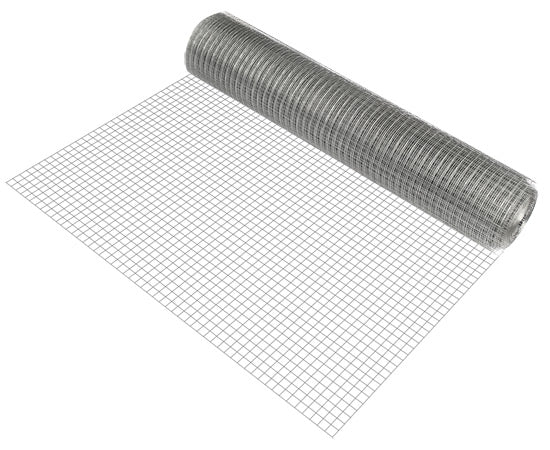 Esquema acotado Valla de malla metálica 1x25 m/rollo Acero galvanizado Gris pro.tec