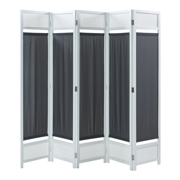Separador de ambientes Dorotea Blanco/Gris oscuro [en.casa]