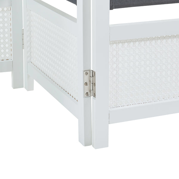 Separador de ambientes Dorotea Blanco/Gris oscuro [en.casa]