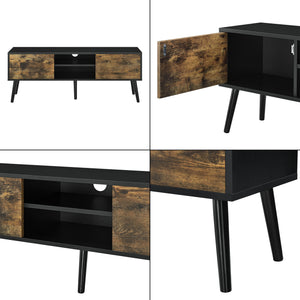 Mesa de Tele Eskilstuna con 2 Puertas 2 Estantes 120x30x47cm [en.casa]