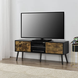 Mesa de Tele Eskilstuna con 2 Puertas 2 Estantes 120x30x47cm [en.casa]
