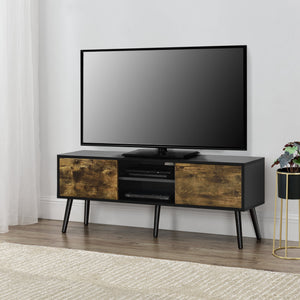 Mesa de Tele Eskilstuna con 2 Puertas 2 Estantes 120x30x47cm [en.casa]