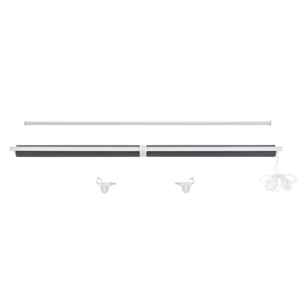 Duo Rollo en varios tamaños Estor enrollable cebra Blanco / Gris oscuro