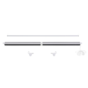 Duo Rollo en varios tamaños Estor enrollable cebra Blanco / Gris oscuro