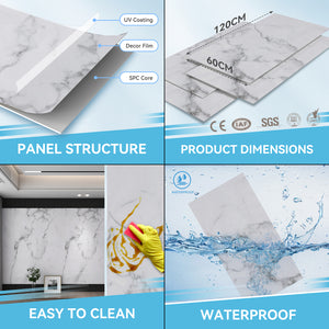 Conjunto de panel trasero para ducha Bladel 120 x 60 cm [neu.haus]