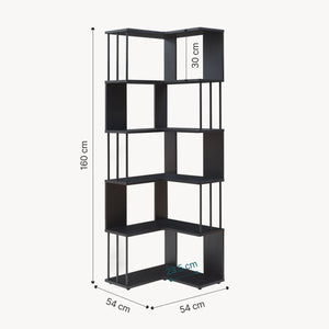 Estantería de esquina Afrel 160x54x54 cm [en.casa]