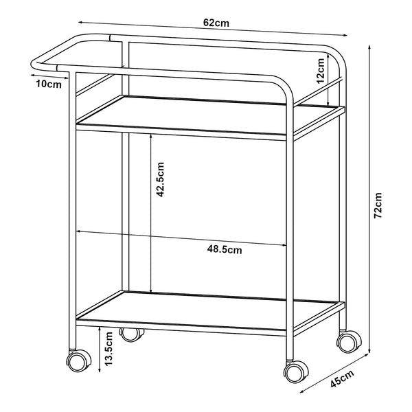 Carrito de servicio Hole [en.casa]