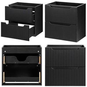 Mueble bajo lavabo Skelbolu con frente acanalado [en.casa]