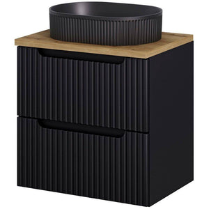 Mueble bajo lavabo Skelbolu con frente acanalado [en.casa]