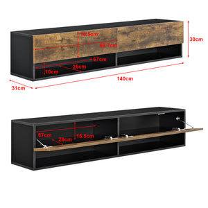 Mueble TV de pared Halmstad 2 puertas [en.casa]