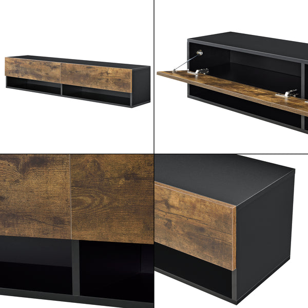 Mueble TV de pared Halmstad 2 puertas [en.casa]